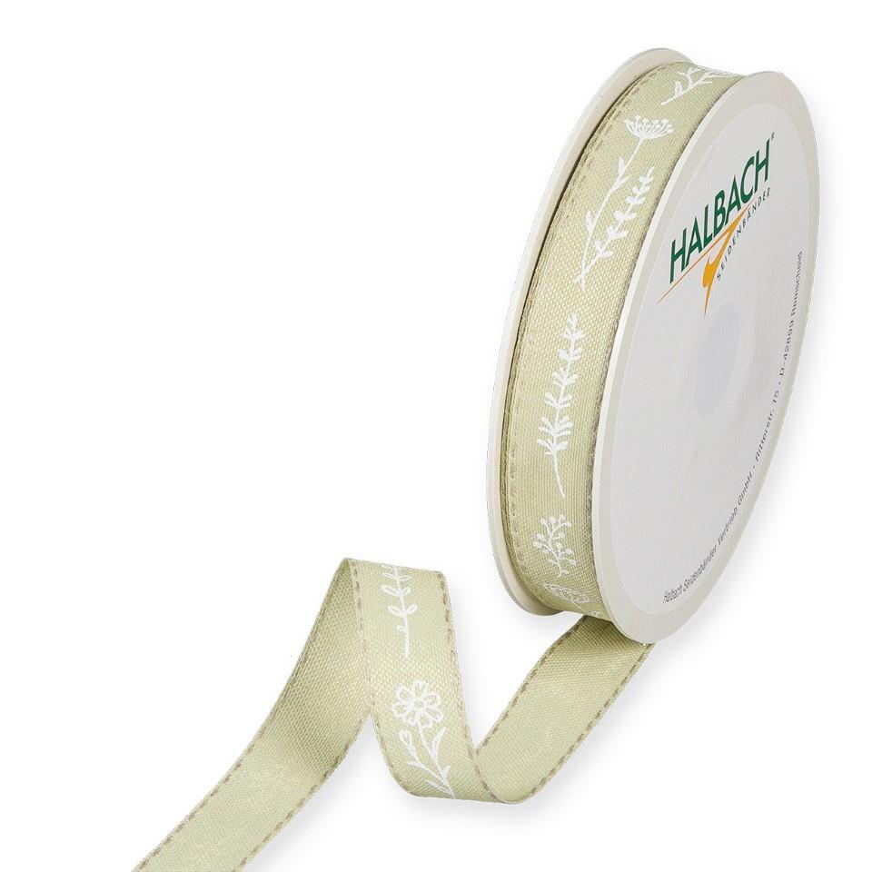 Druckband Blumen 15 mm 18 Meter pale green 290 Druckband Blumen 15 mm 18 Meter pale green 290
