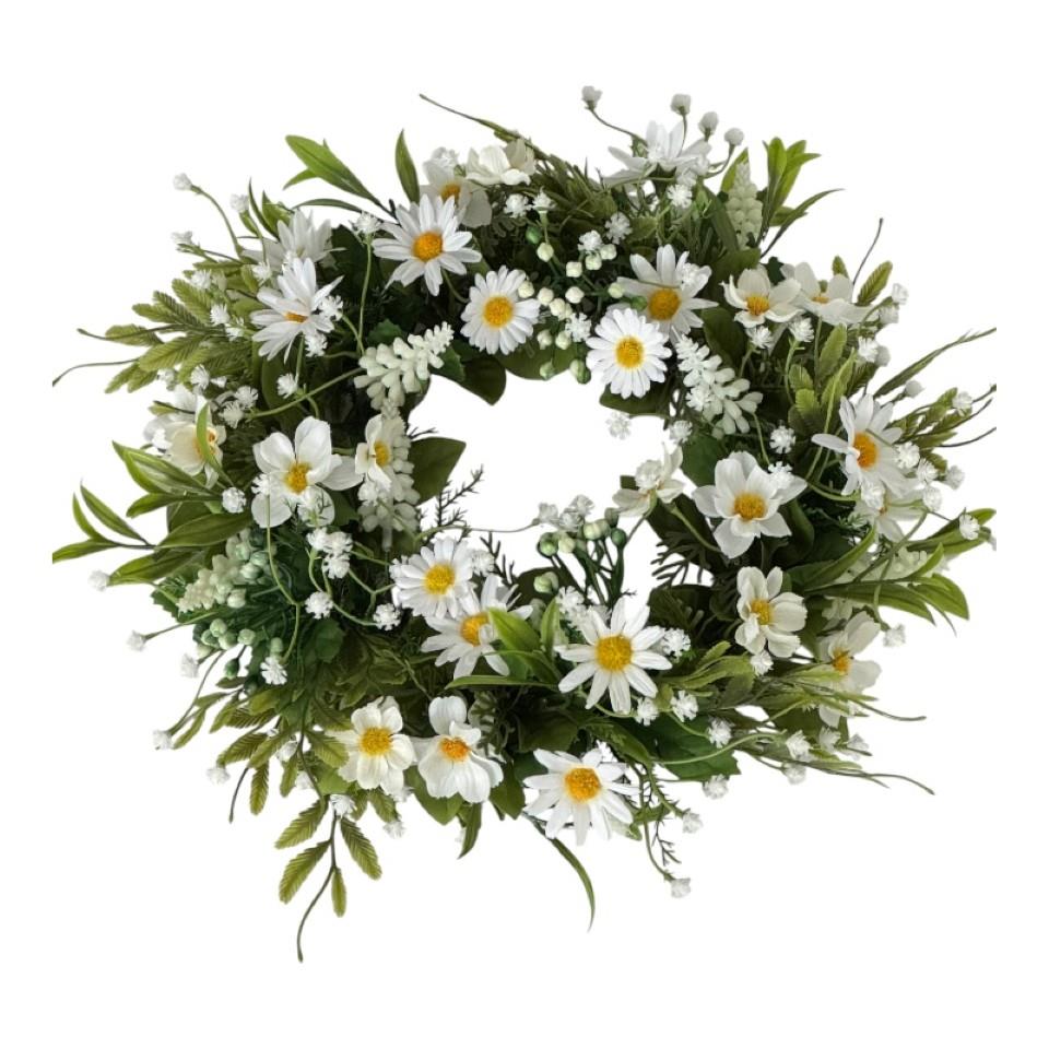 Margerite-Hyazinthe Kranz creme D30cm