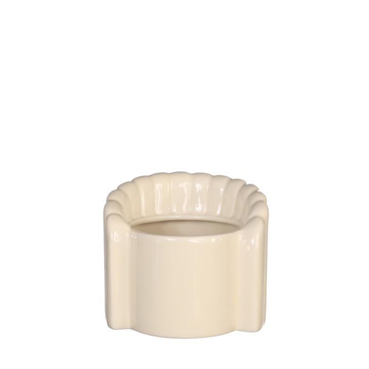 Übertopf Sitzkissen Keramik creme D8,4x9cm Übertopf Sitzkissen Keramik creme D8,4x9cm
