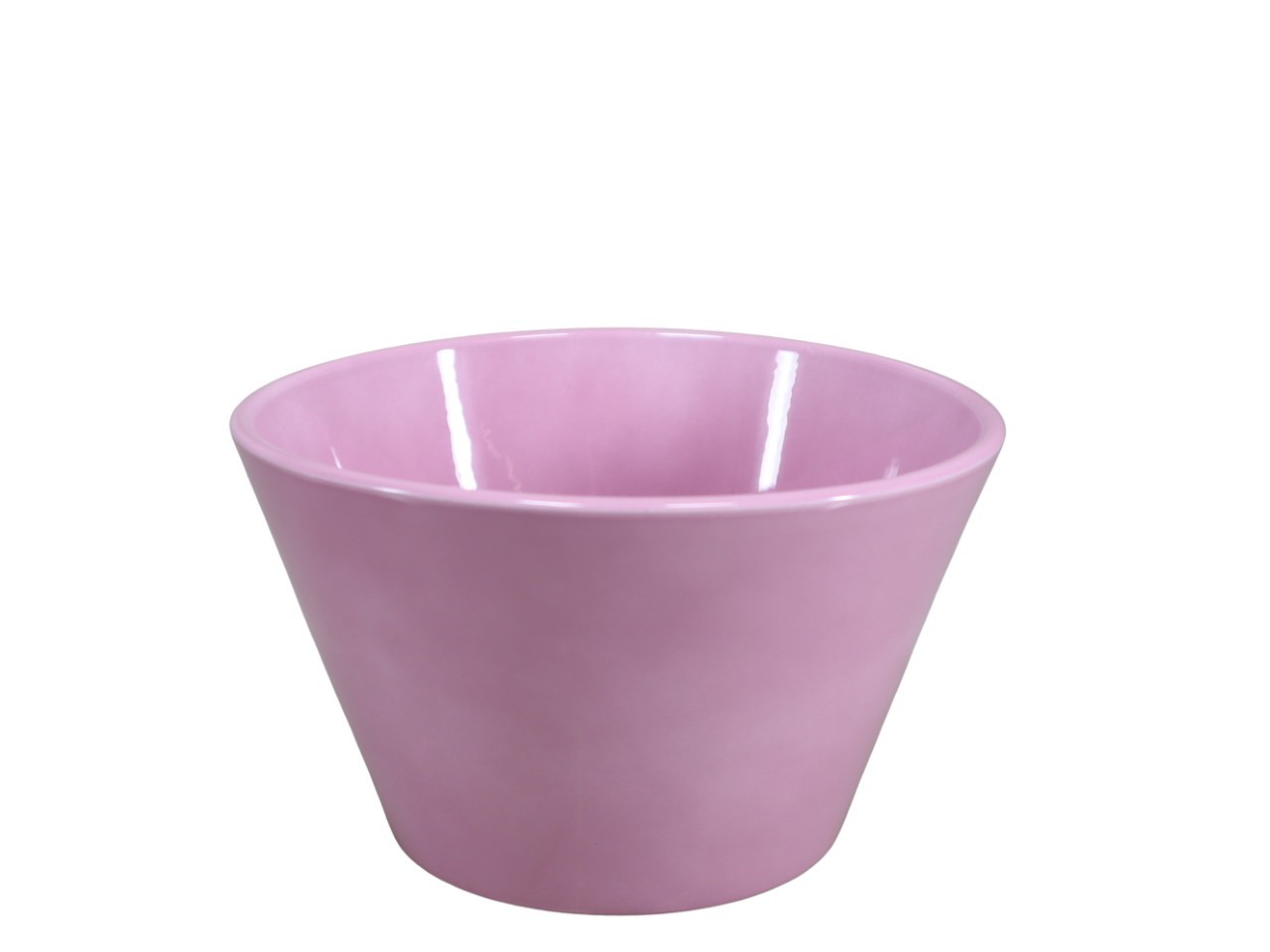 Keramikschale konisch rund altrosa-lasur D18cm