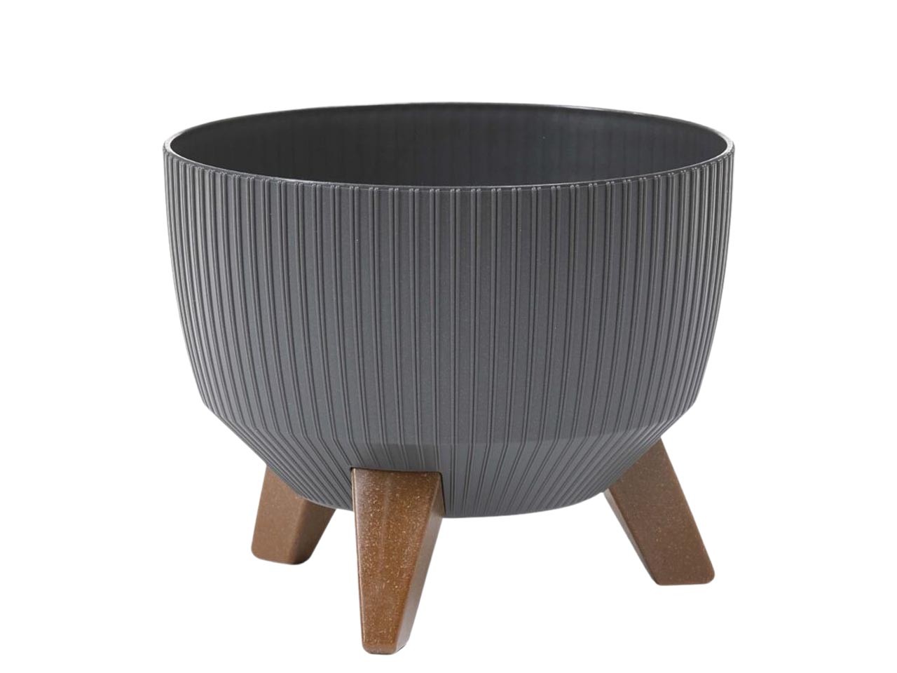 Plastikschale D47cm H29cm "Roma" auf  Füß.  GRAFIT  955-50