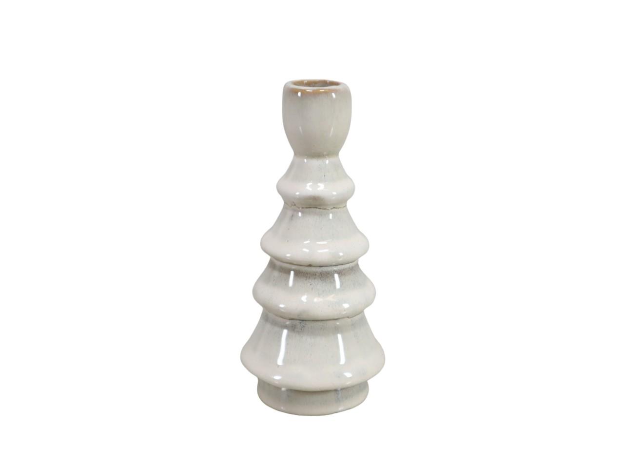 Kerzenhalter Baumform Keramik creme D7,5 xH16,5cm Kerzenhalter Baumform Keramik creme D7,5 xH16,5cm