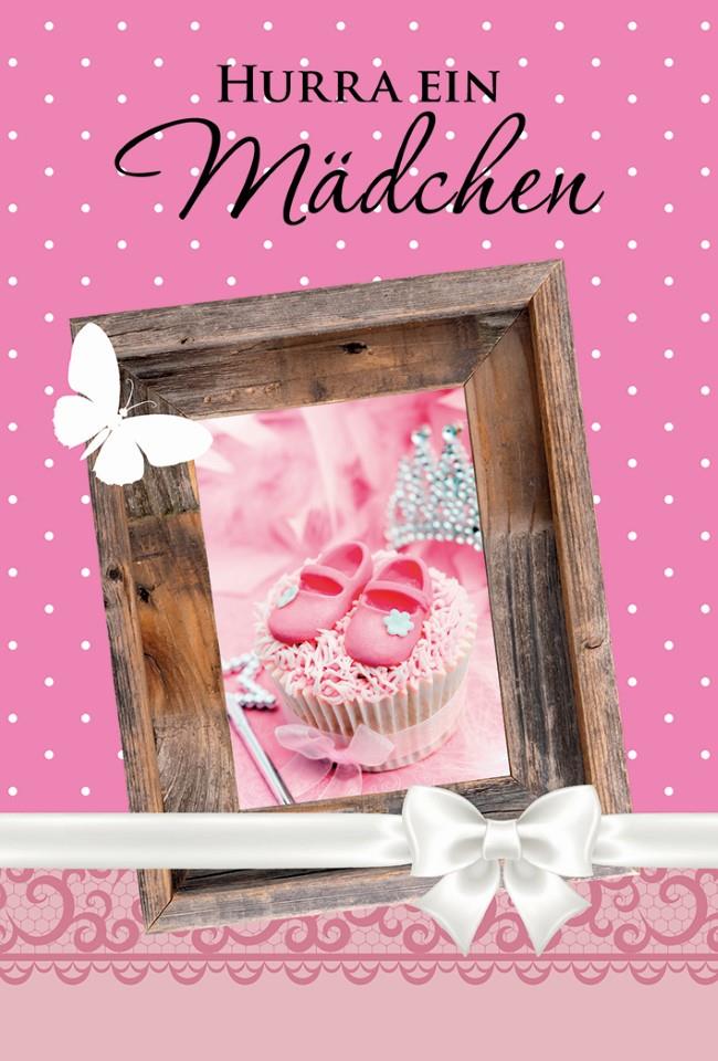Minikarten Hurra ein Mädchen 7,5x5 cm Minikarten Hurra ein Mädchen 7,5x5 cm