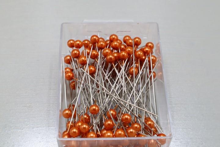 6mm Perlenpin 144 Stück orange