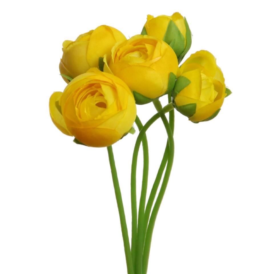 Trollblumenbund 5 Blüten gelb H29cm