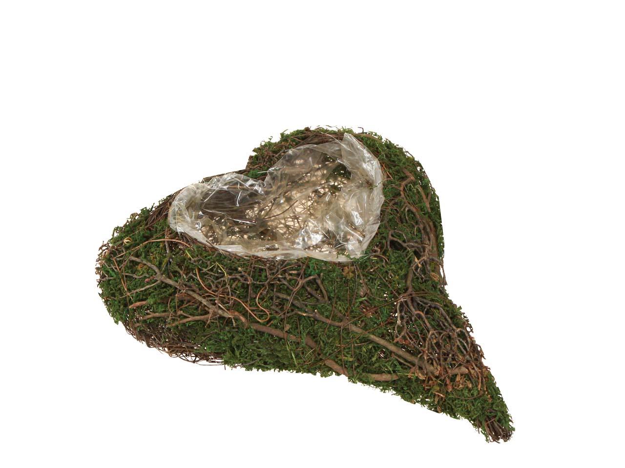 Herz z. Pflanzen Rebe-Moos D30x35cm