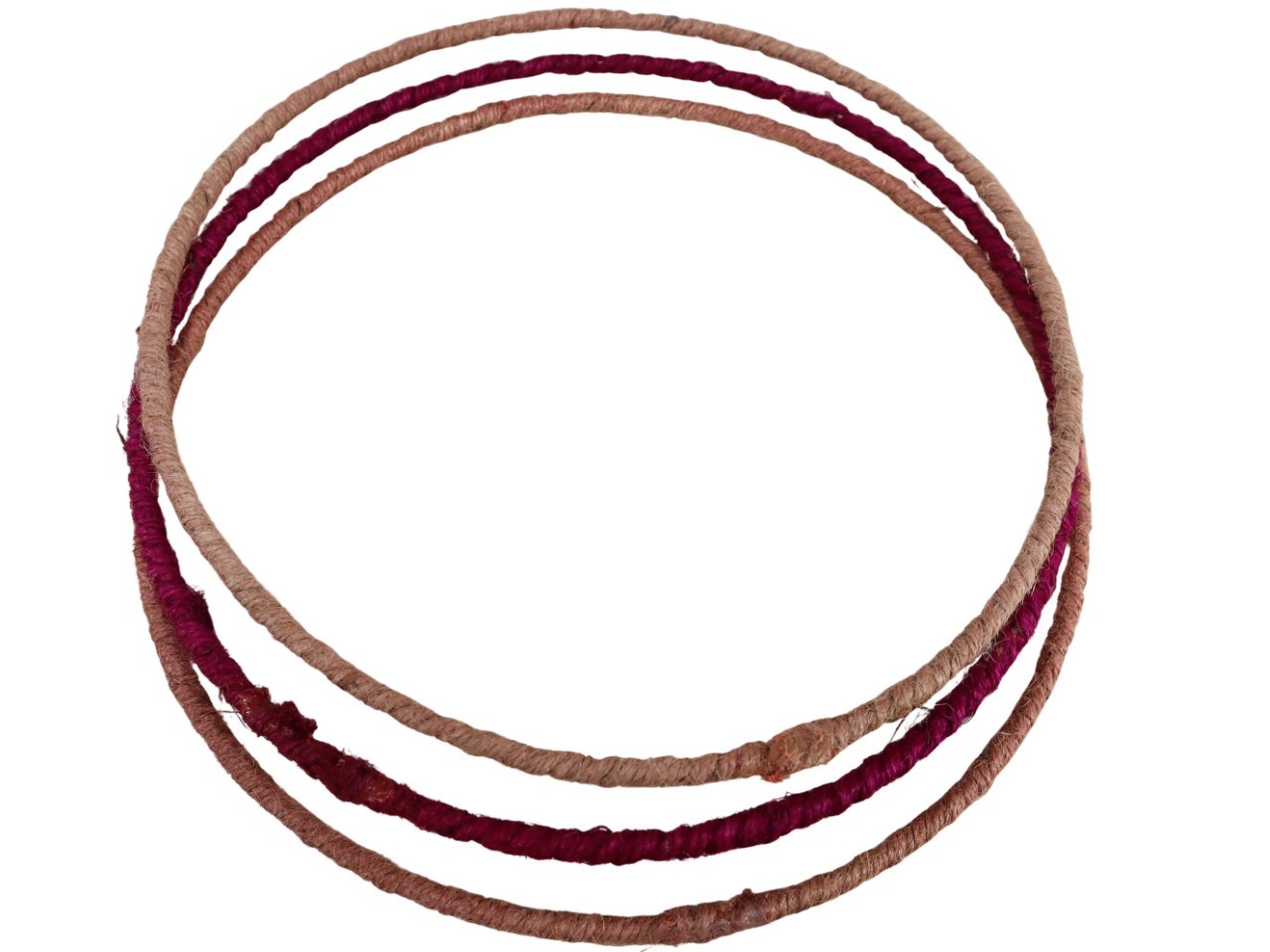 Jute-Dekoring rosa/altrosa/pink D30cm