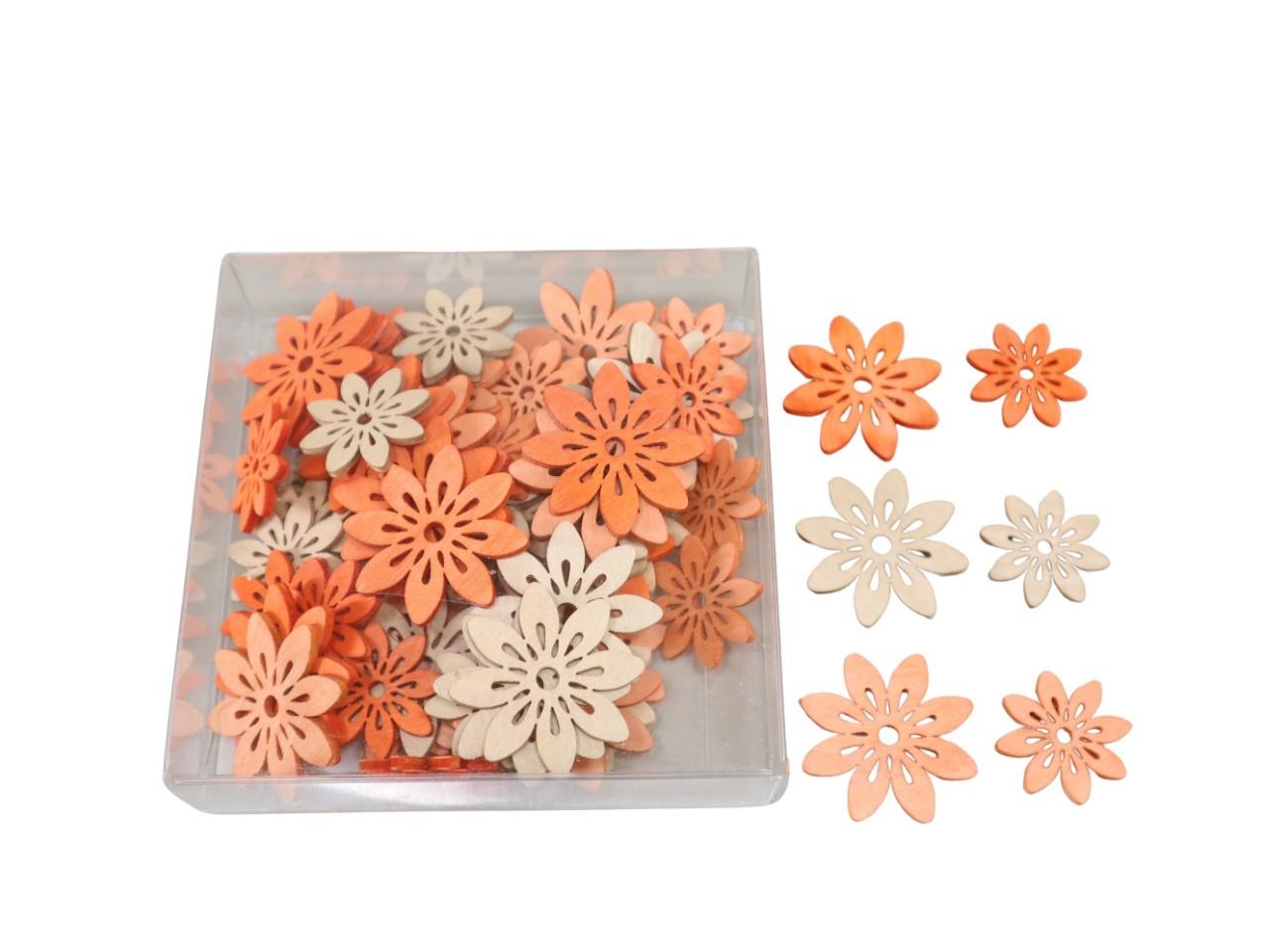 Blütenstreuer Bella Holz orange-apricot D4+3cm