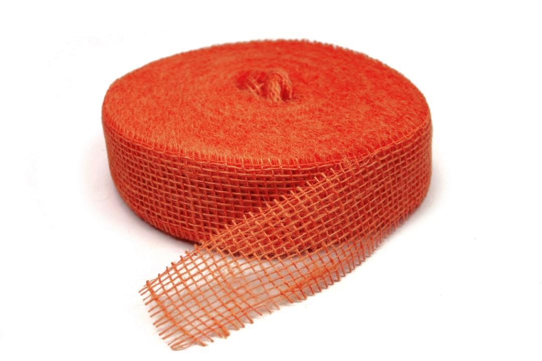 Sizoband Jute 5 cm orange 8280 Sizoband Jute 5 cm orange 8280