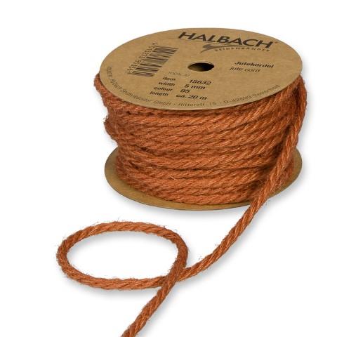 Jutekordel 5 mm 20 Meter cognac95