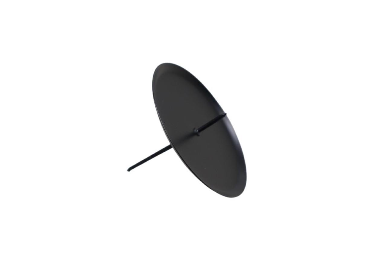 Kerzenhalter/Teller schwarz matt Metall 8cm Kerzenhalter/Teller schwarz matt Metall 8cm