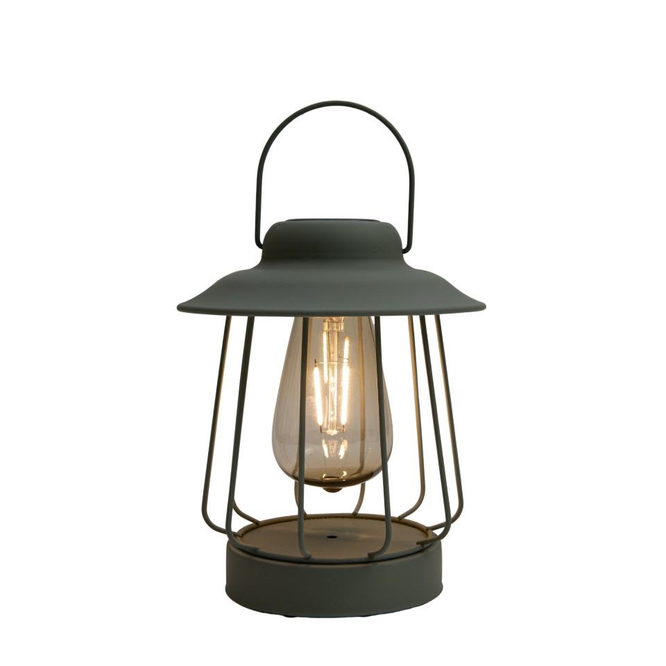 Solarlaterne -Michael- m. 1LED 16x16x19 cm olive