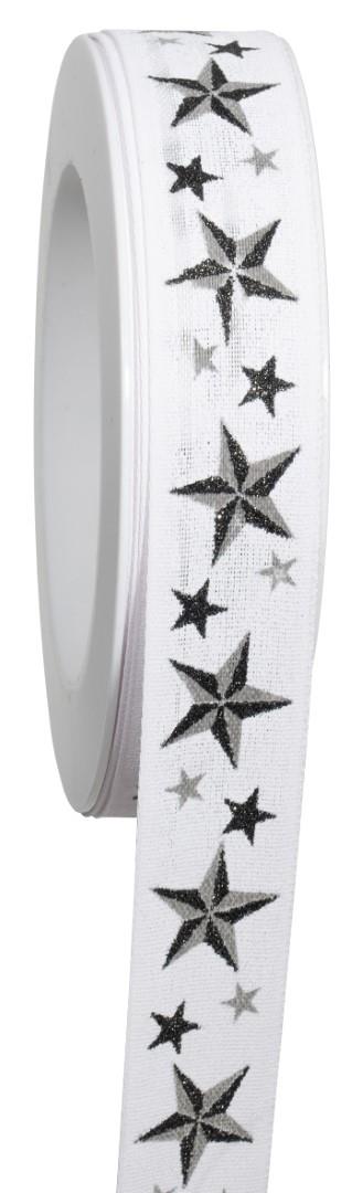 Band Firmamento 25 mm 18 Meter weiss 01