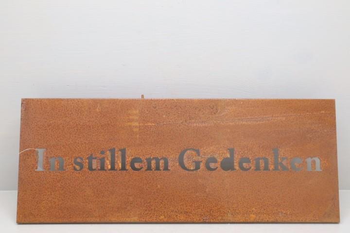 Schilder Trauersprüche Metall rost L40x15cm 6-fach sort.