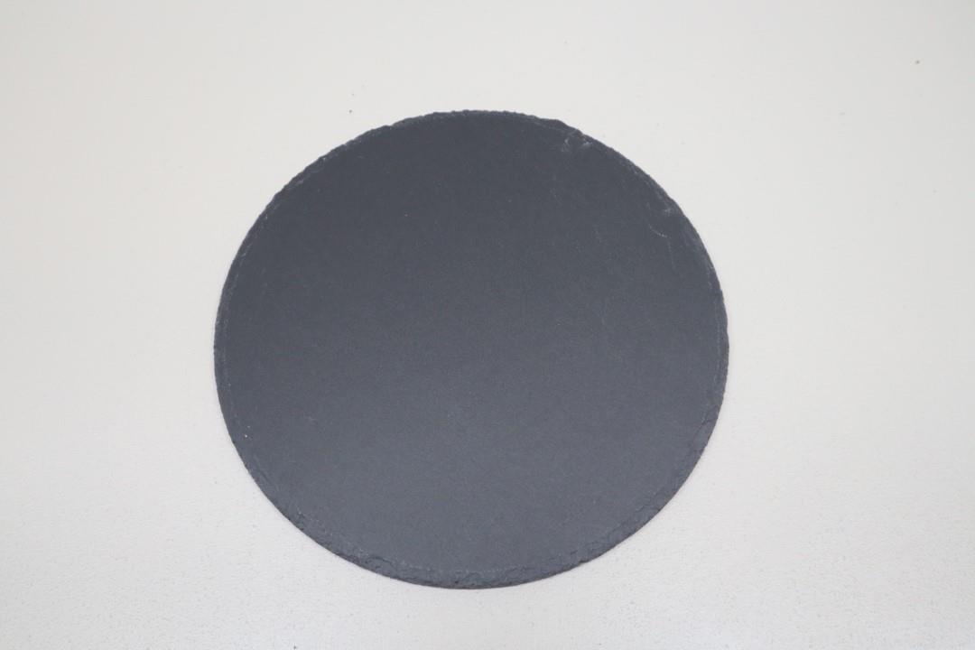 Schieferplatte rund schwarz 25cm