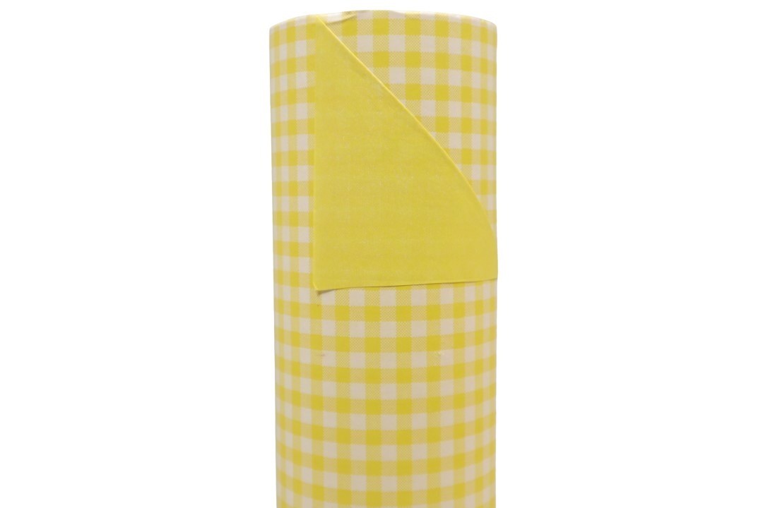 Manschettenpapier 25cm 100lfm Karo gelb NETTO