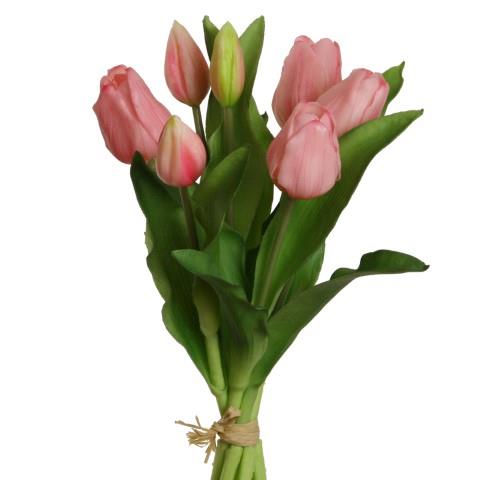 Tulpenbund 7 Blüten soft touch rosa H30cm