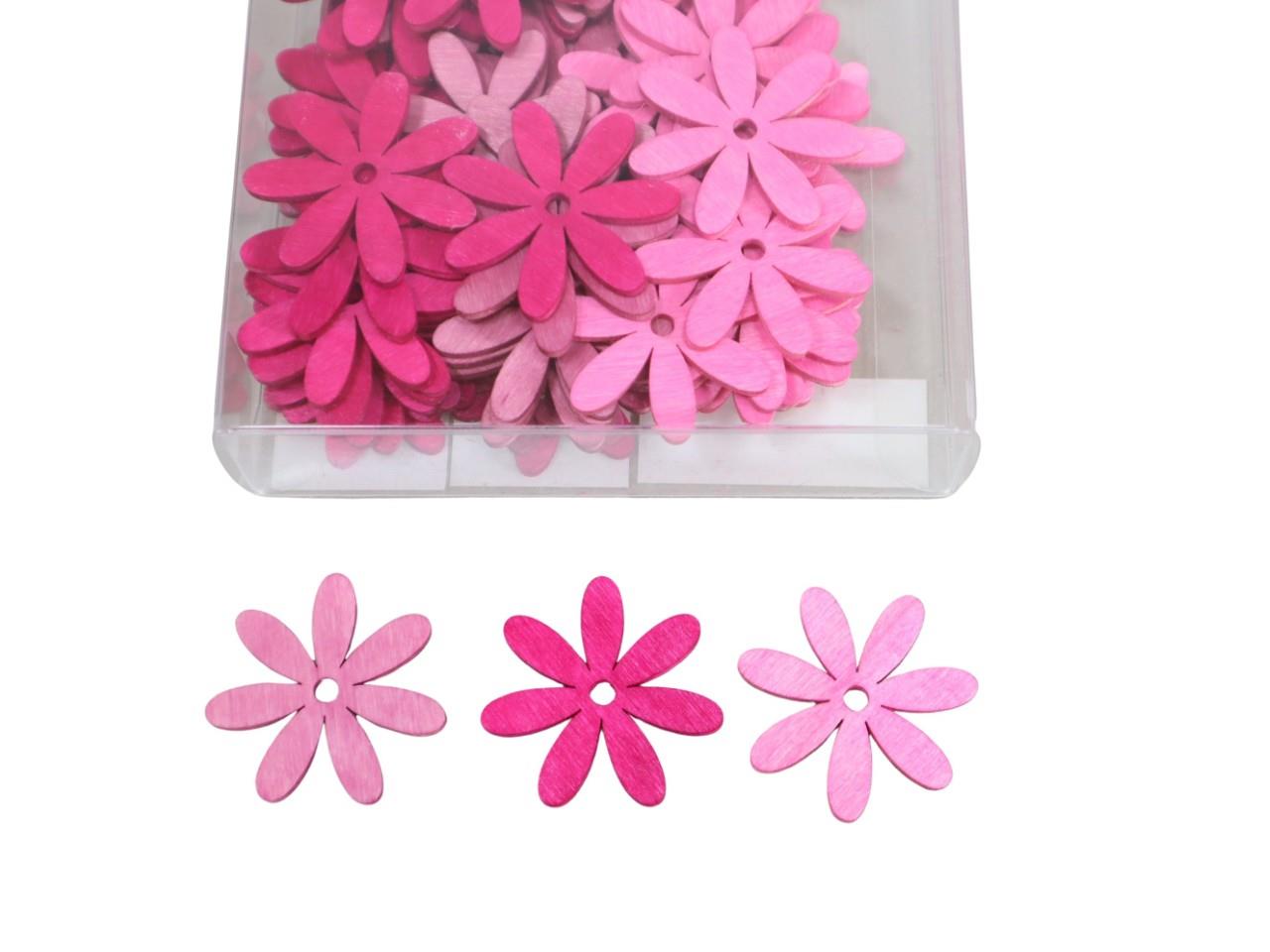 Streuer Blüten Holz rosamix 4cm