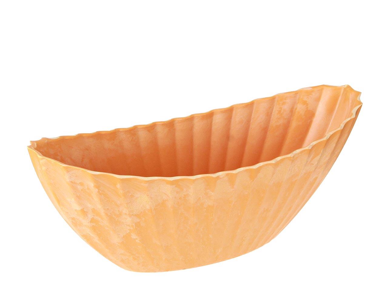 Schiffchen Rille KARA gelb Plastik L36cm