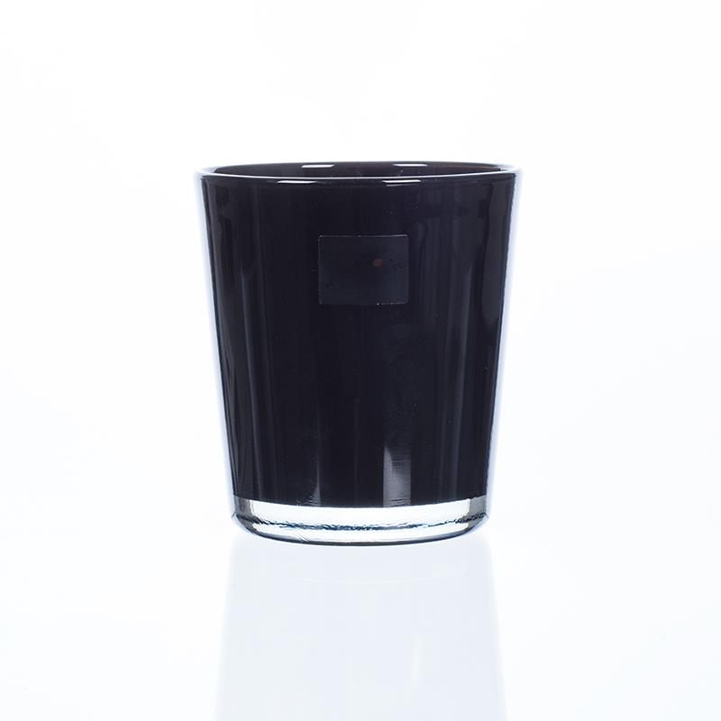 Orchideentopf Glas H 13,5 D 12,5 cm schwarz