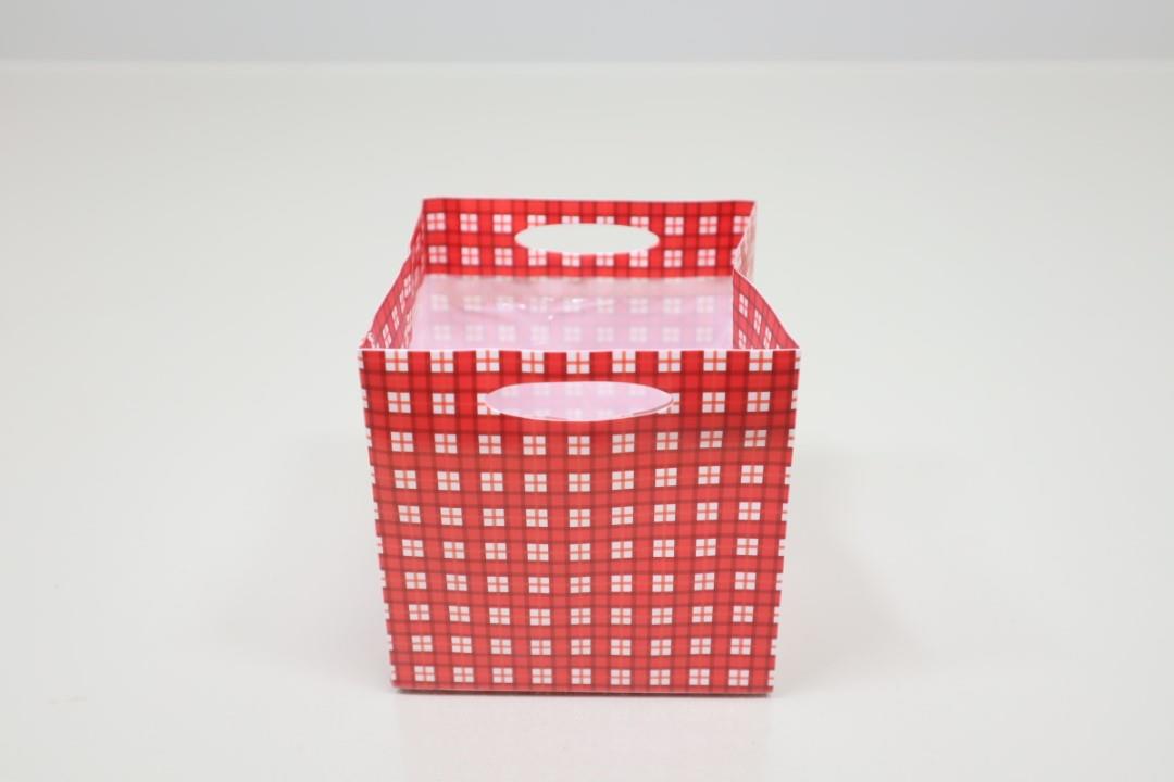 Tasche Quadro Kunststoff rot D10,5x10,5cm