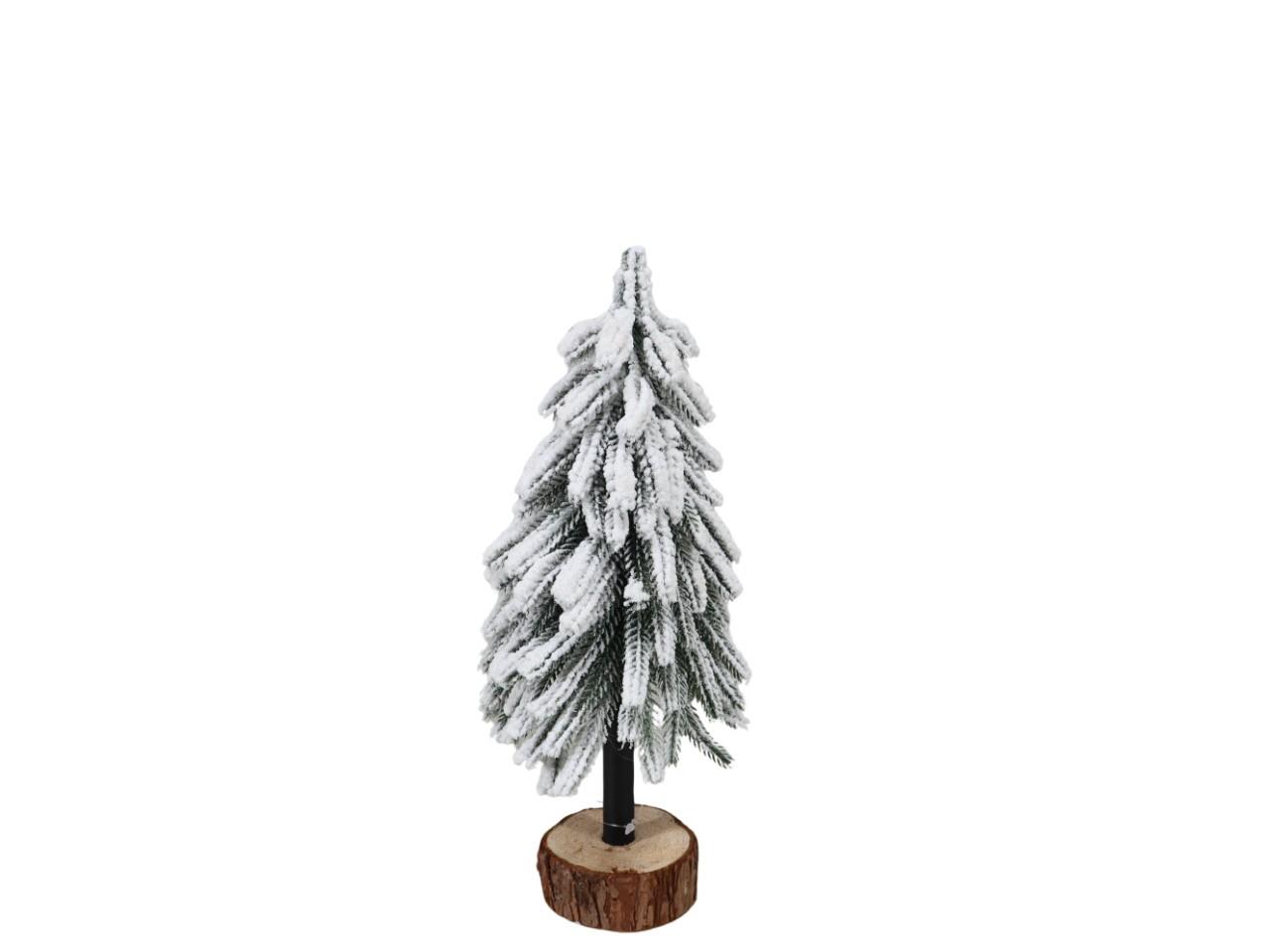 Tannenbaum beschneit m. Holzsockel Höhe 30 cm Tannenbaum beschneit m. Holzsockel Höhe 30 cm