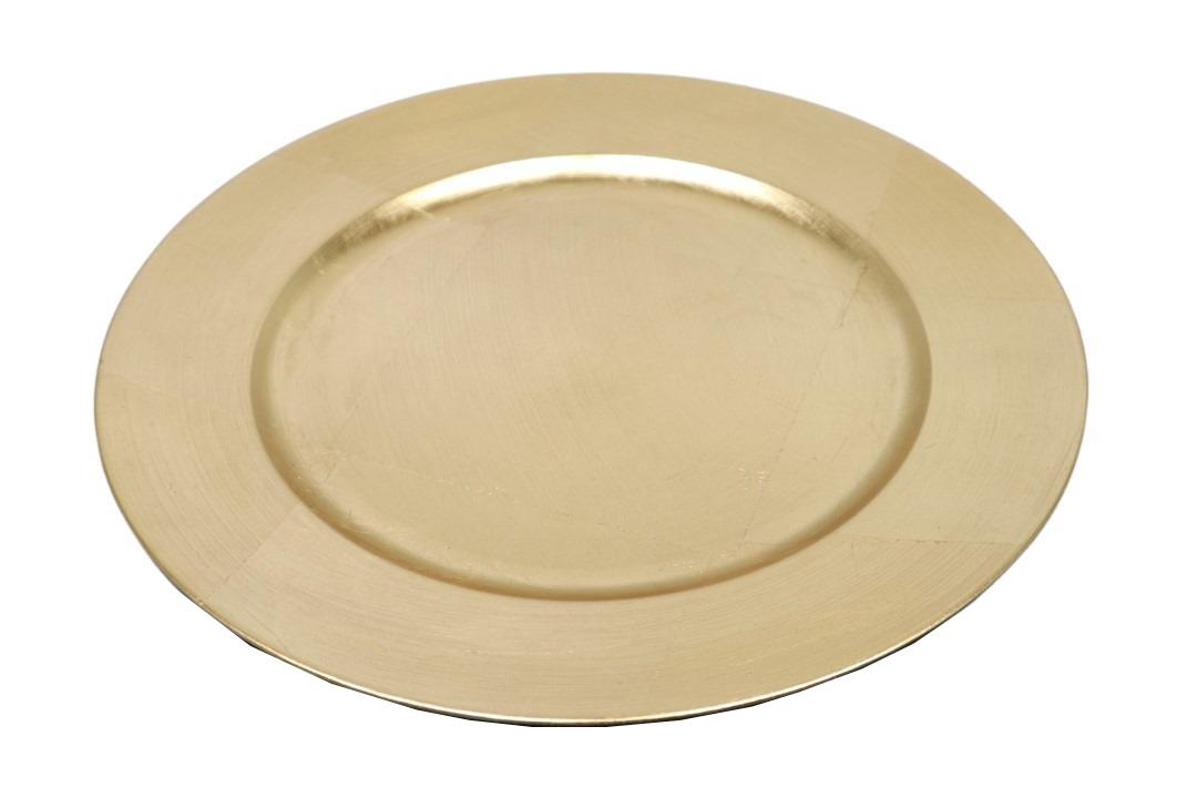 Teller KARA Plastik gold D33cm