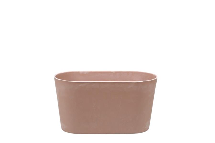 Schale oval KARA taupe Plastik L20,3x10,3cm H10cm
