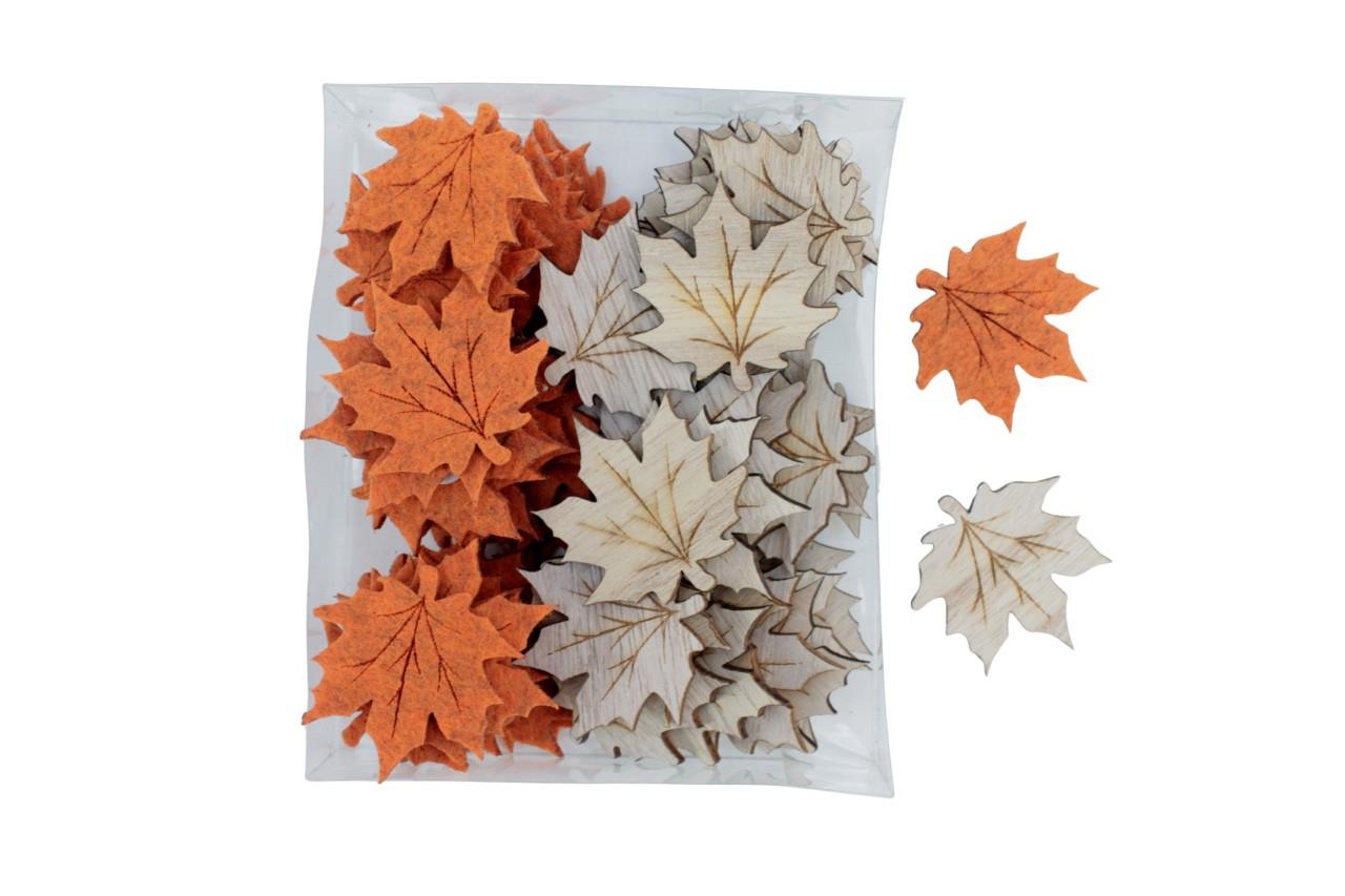 Streuer Herbstlaub Otono 4 cm sort. orange-natur