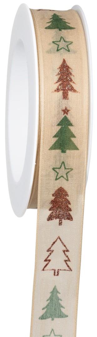 Band Albero die Natale 25 mm 18 Meter sand 027 Band Albero die Natale 25 mm 18 Meter sand 027