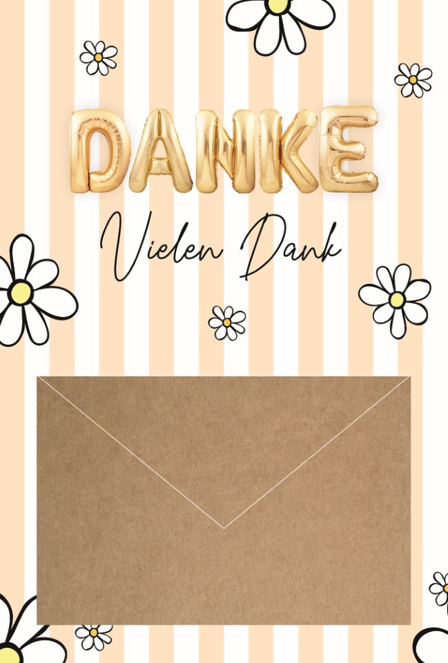 Glückwunschkarten Vielen Dank 11,5x17 cm