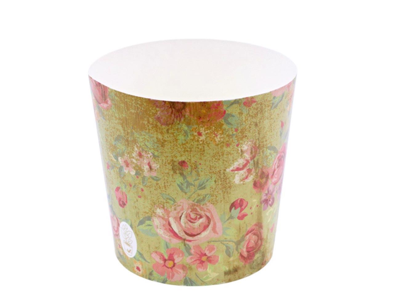 Wrap Poetry Papierübertopf grün 12,cm