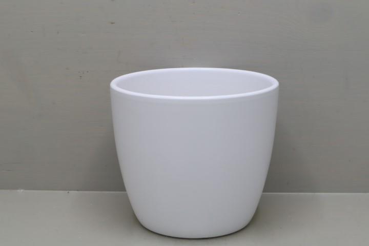 Keramikübertopf D13cm Form 909/13 NETTO weiß matt