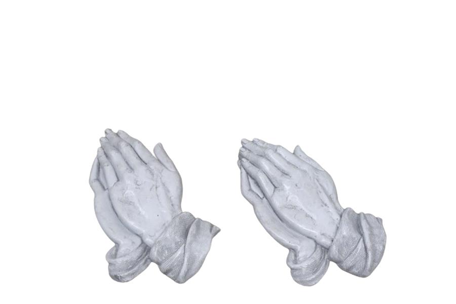 Hände betend Polyresin grau L15cm Hände betend Polyresin grau L15cm