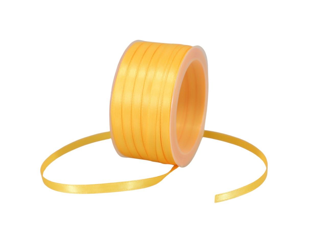 Satinband 6 mm 50 Meter sonnengelb 210 Satinband 6 mm 50 Meter sonnengelb 210