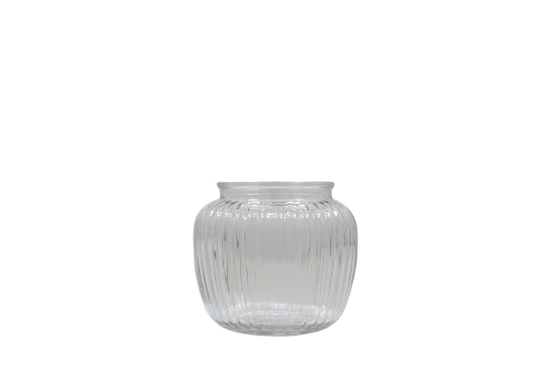 Glasvase H13,5cm (Öffnung D9cm) klar