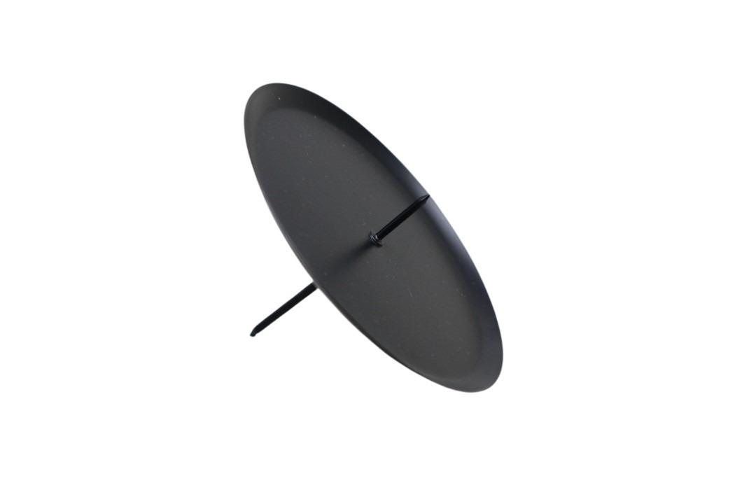 Kerzenhalter/Teller schwarz matt Metall 10cm Kerzenhalter/Teller schwarz matt Metall 10cm