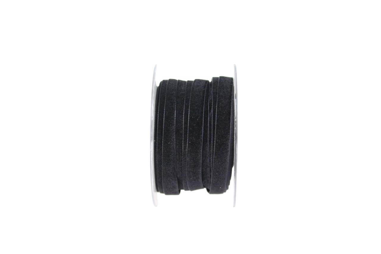 Band Velvet 10 mm 20 Meter schwarz