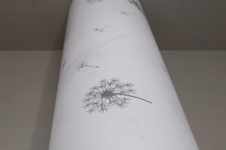 Blumenseide 75cm 9kg, Pusteblume grau/weiß NETTO