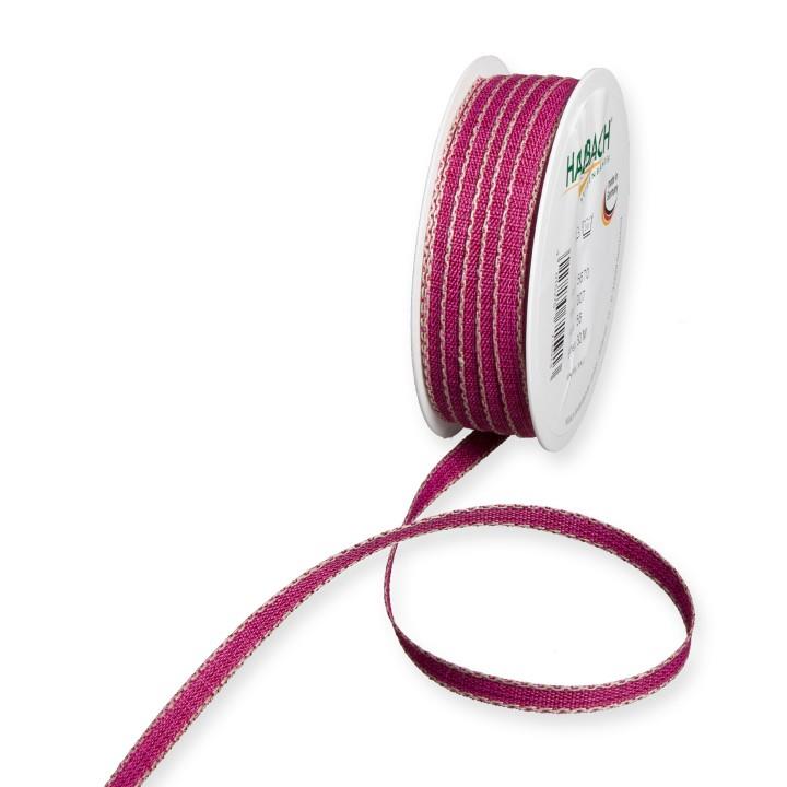 Leinenband m. Kante 7 mm 30 Meter purple/linen 56 Leinenband m. Kante 7 mm 30 Meter purple/linen 56