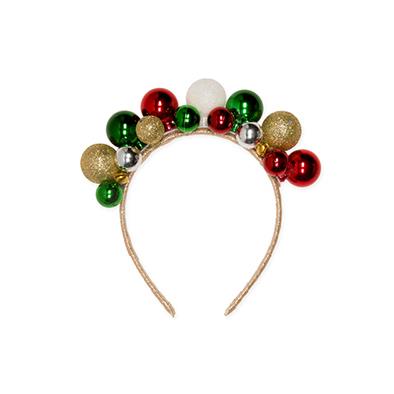 Haarreif Weihnachtskugeln gold