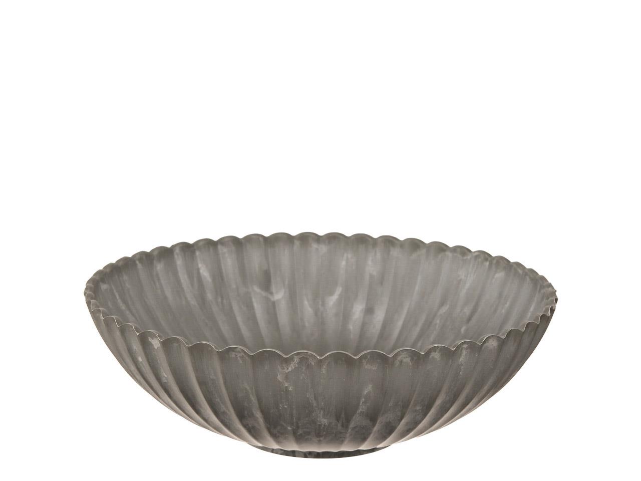 Schale Rille KARA grau Plastik D22cm