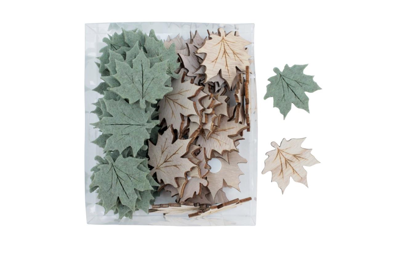 Streuer Herbstlaub Otono 4 cm sort. salbei-natur
