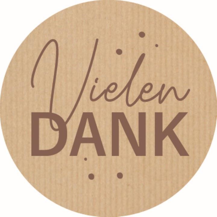 Etikett Vielen Dank D 3,5 cm 500 Stück Etikett Vielen Dank D 3,5 cm 500 Stück