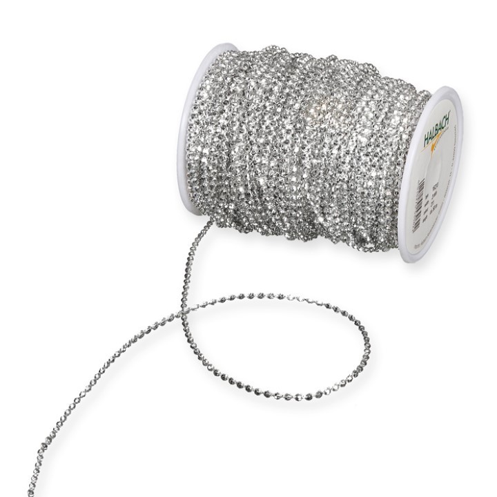 Perlenschnur 2 mm 50 Meter silber