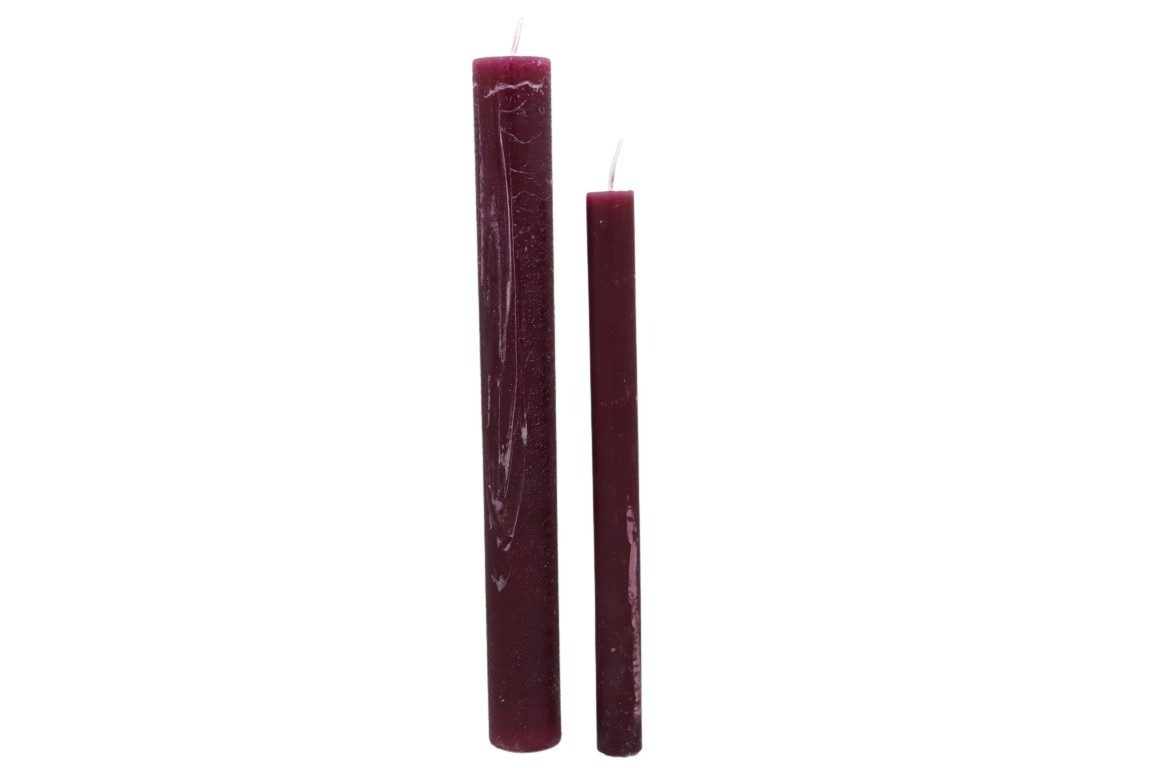 Stabkerze Rustika 240/34mm beere (burgund)