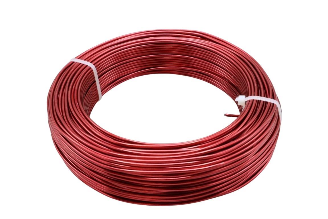 Aluminium-Draht 2,0 60m/500 gr. dunkelrot NETTO