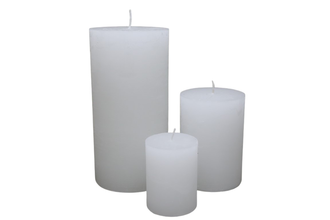 Kerze Rustika 150/100mm weiß
