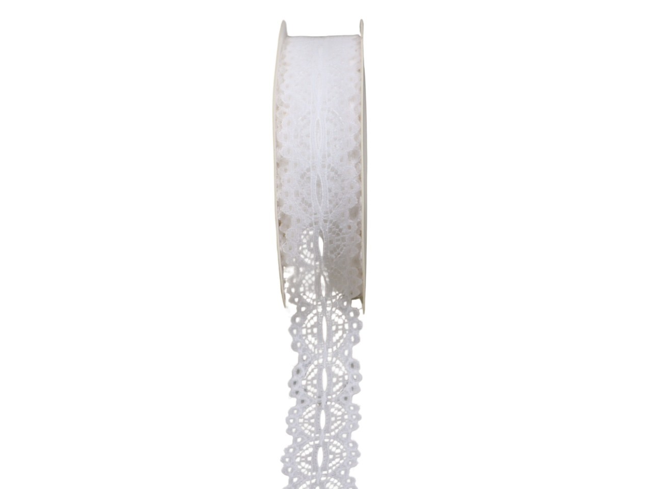 Spitzenband Polyester weiß 2,5cm