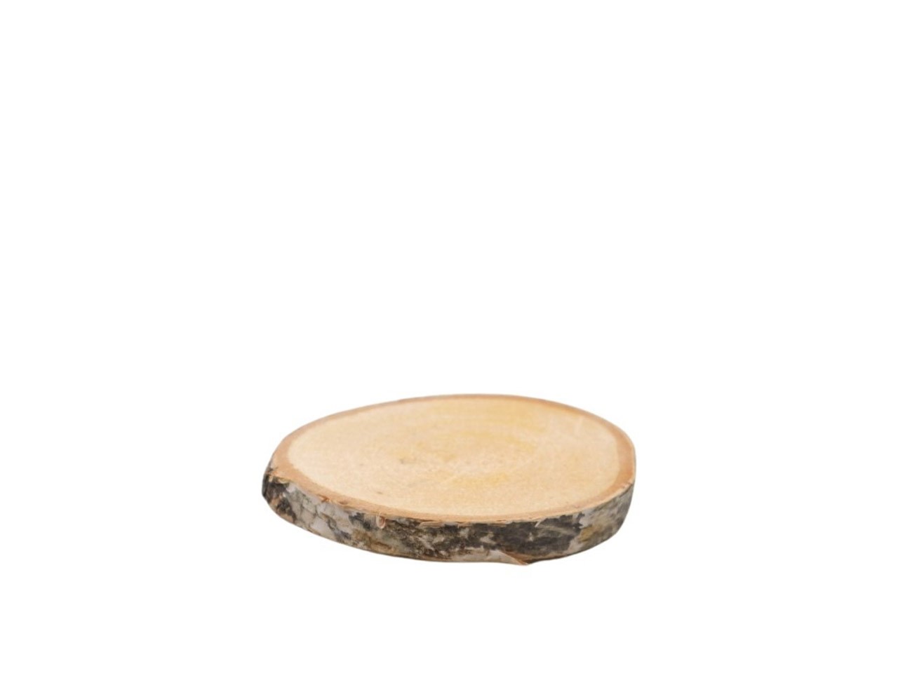 Holzscheiben m. Birkenrand  D11-12cm, Stärke 1cm